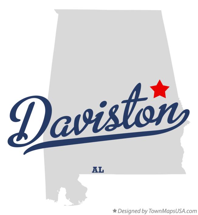 Map of Daviston Alabama AL