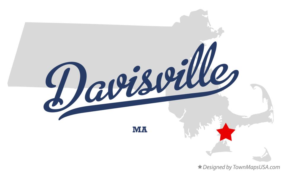 Map of Davisville Massachusetts MA