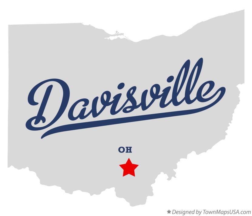Map of Davisville Ohio OH