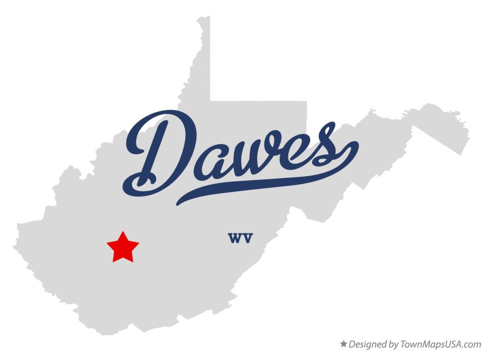 Map of Dawes West Virginia WV