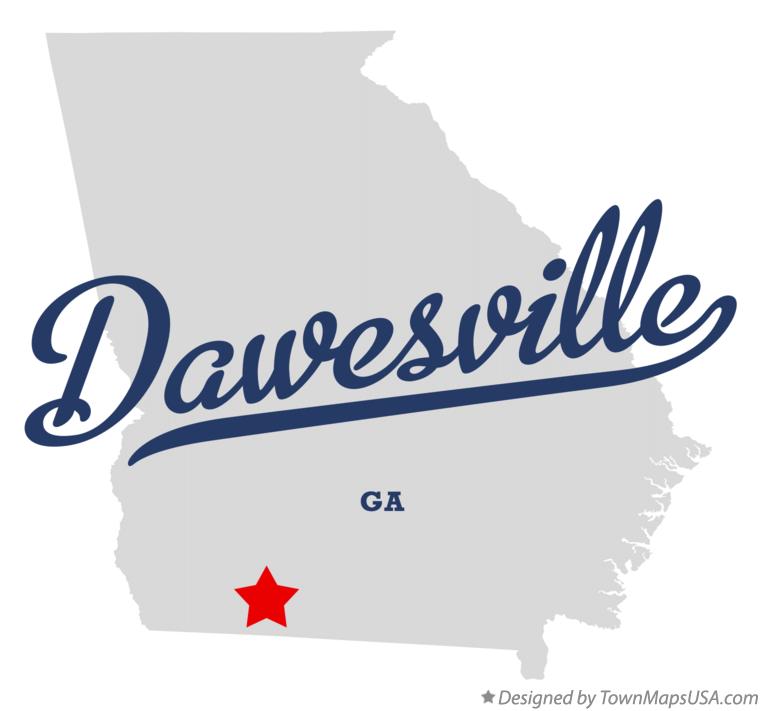 Map of Dawesville Georgia GA