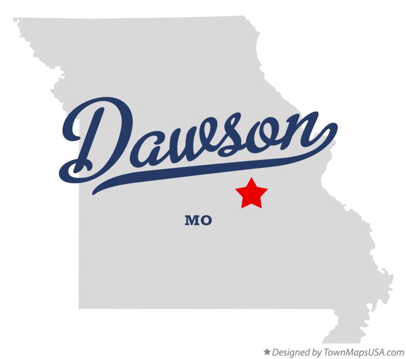 Map of Dawson Missouri MO