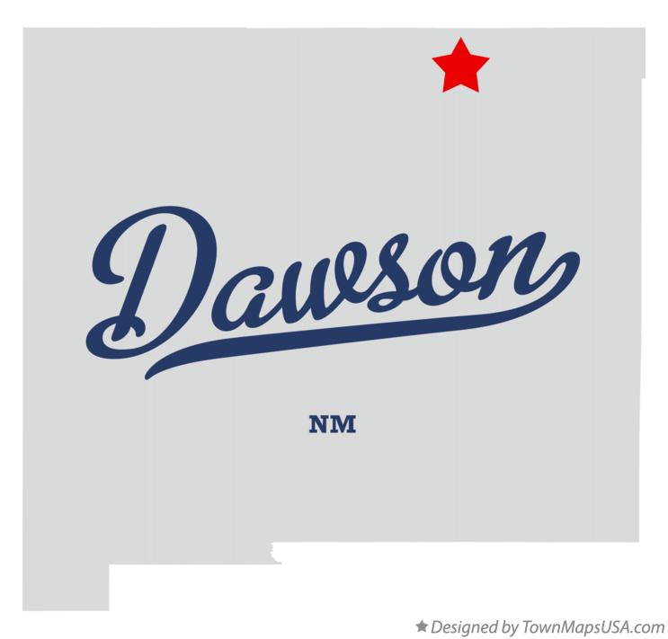 Map of Dawson New Mexico NM