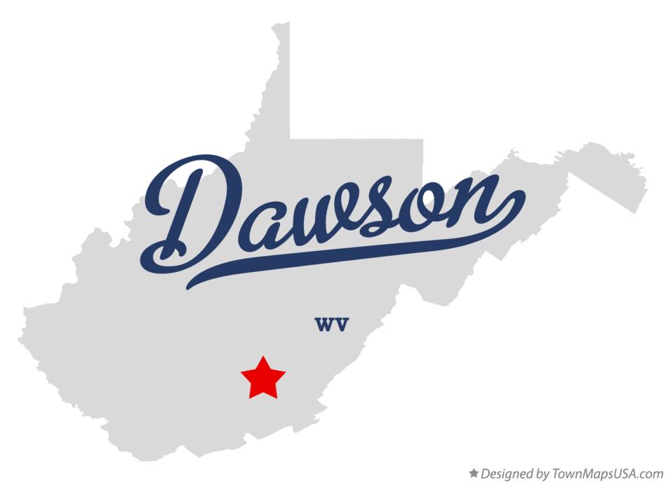 Map of Dawson West Virginia WV
