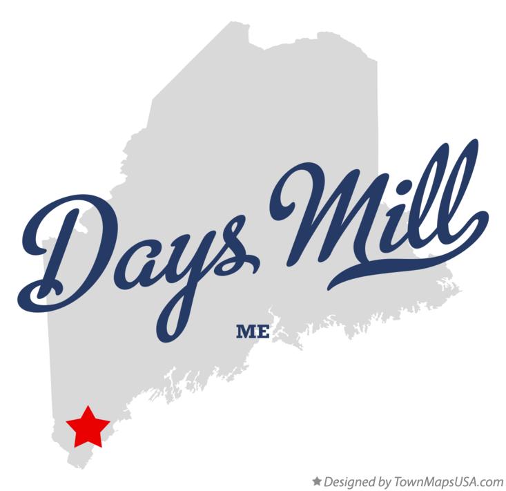 Map of Days Mill Maine ME