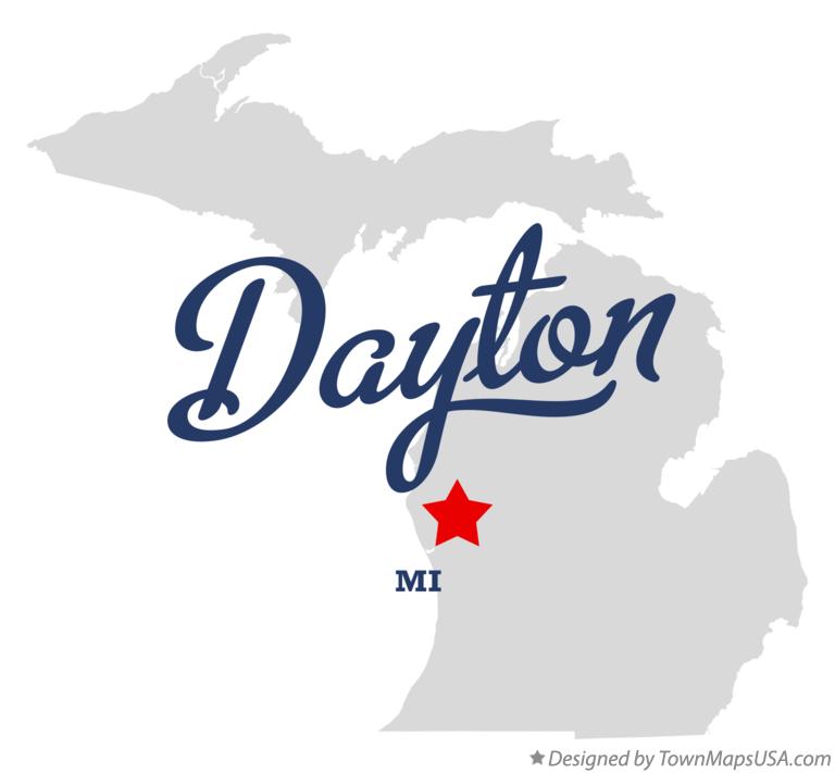 Map of Dayton Michigan MI