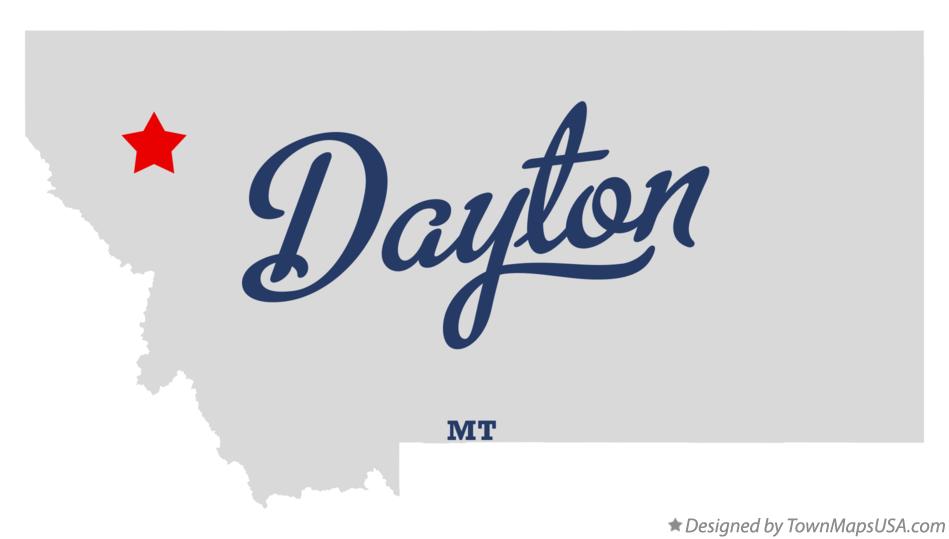 Map of Dayton Montana MT