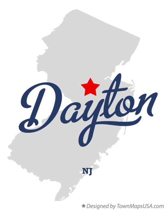 Map of Dayton New Jersey NJ