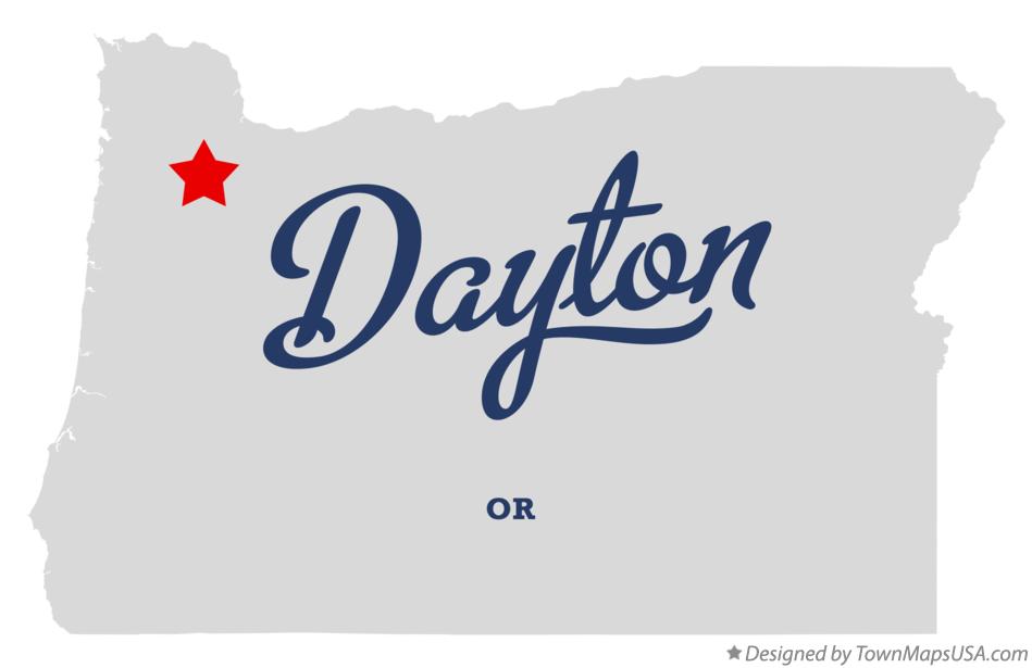 Map of Dayton Oregon OR