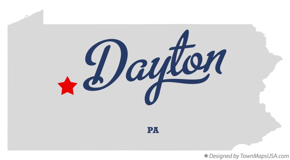 Map of Dayton Pennsylvania PA