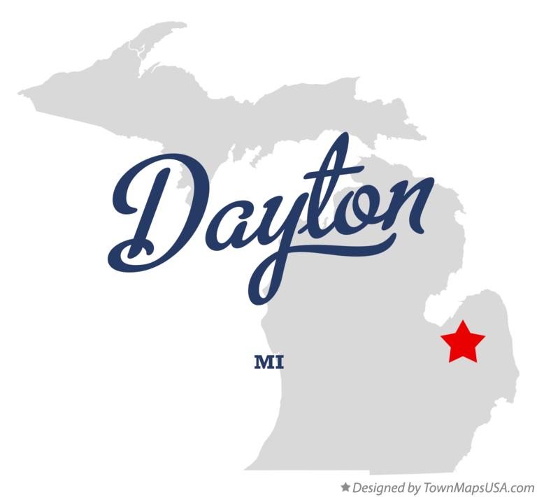 Map of Dayton Michigan MI