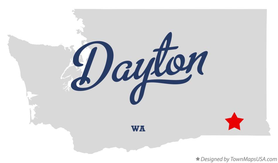 Map of Dayton Washington WA