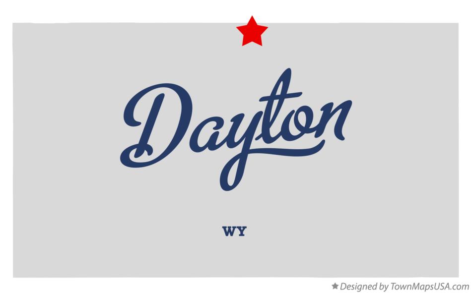 Map of Dayton Wyoming WY