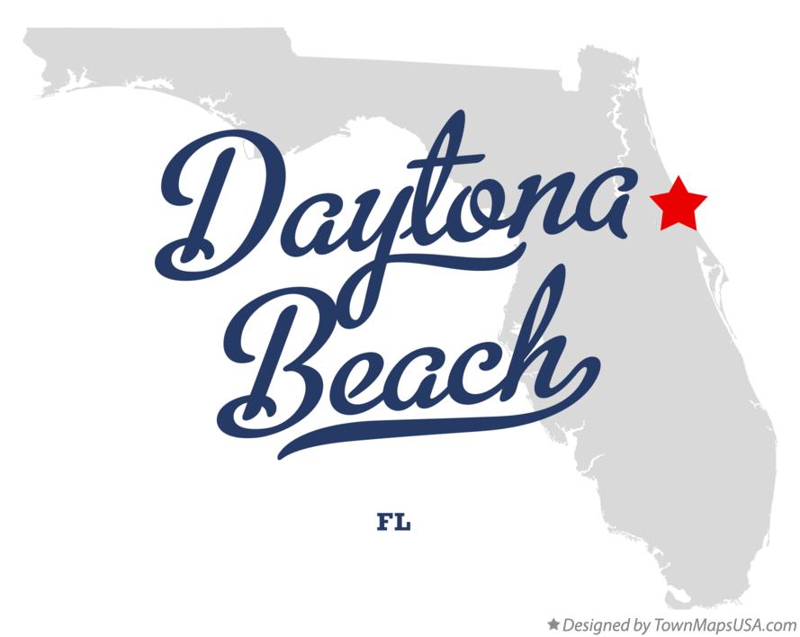 Map of Daytona Beach Florida FL