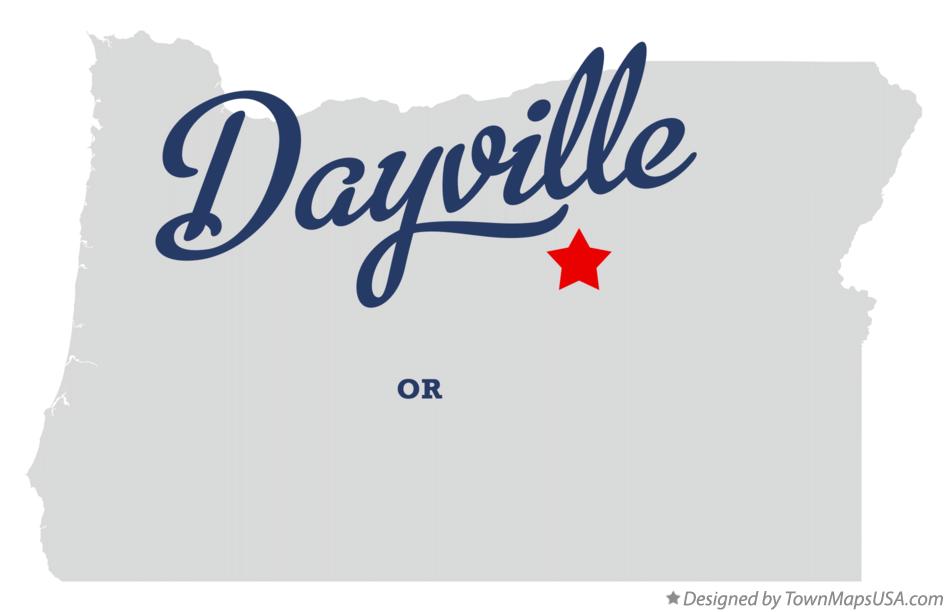 Map of Dayville Oregon OR