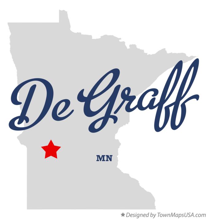 Map of De Graff Minnesota MN