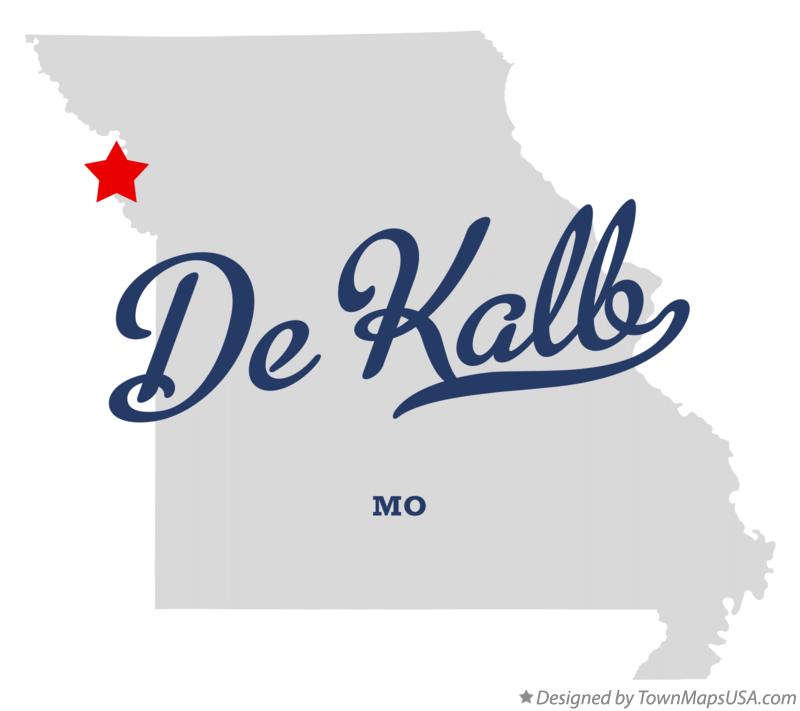 Map of De Kalb Missouri MO