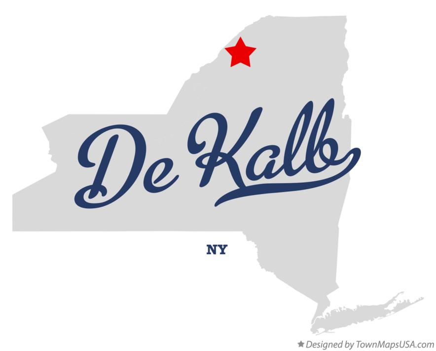 Map of De Kalb New York NY