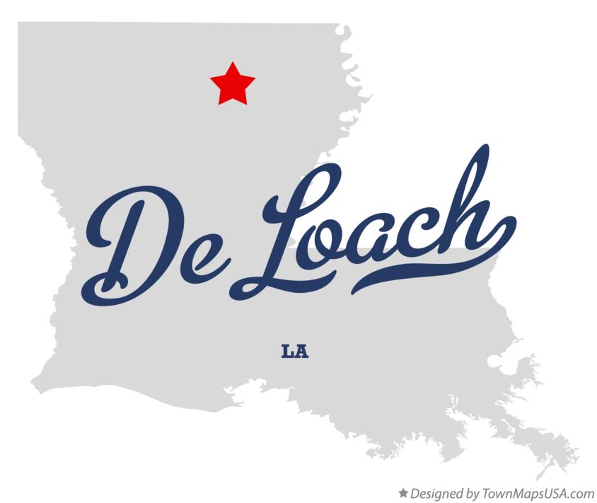 Map of De Loach Louisiana LA