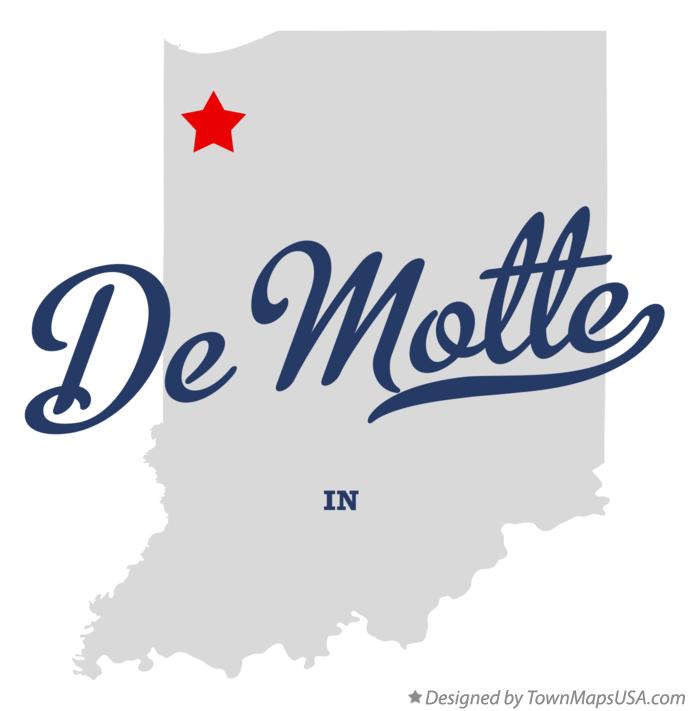 Map of De Motte Indiana IN