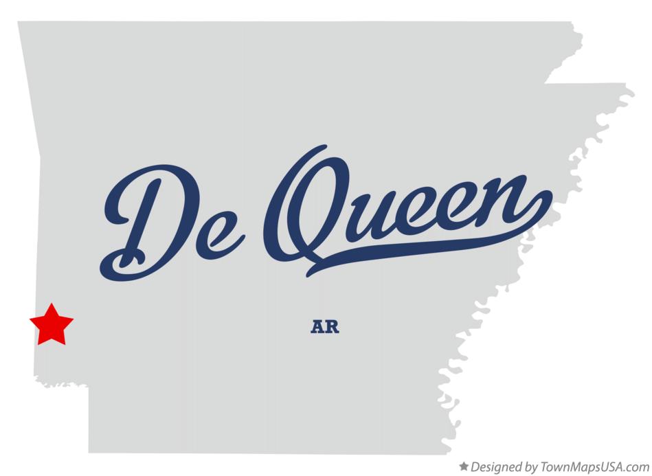 Map of De Queen Arkansas AR