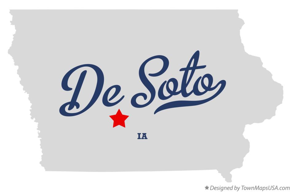 Map of De Soto Iowa IA