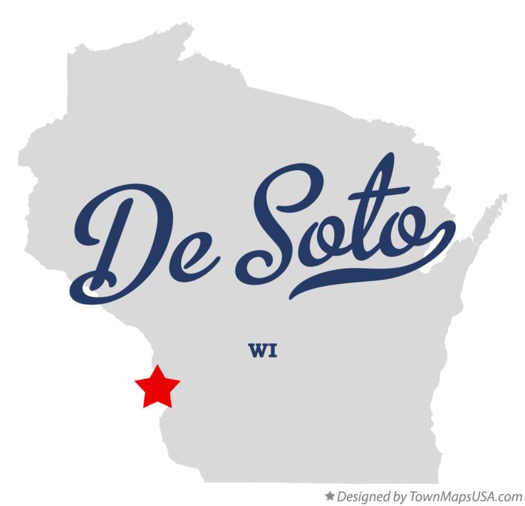 Map of De Soto Wisconsin WI
