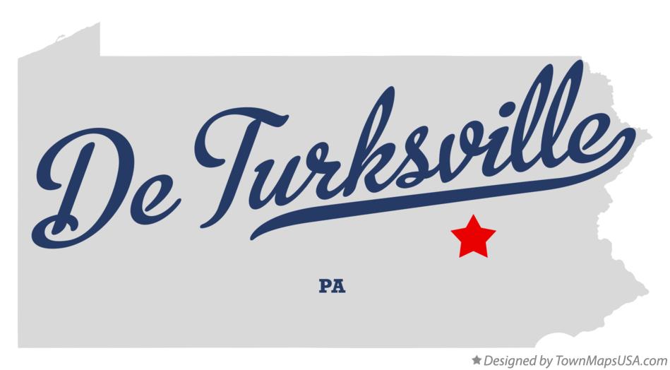 Map of De Turksville Pennsylvania PA