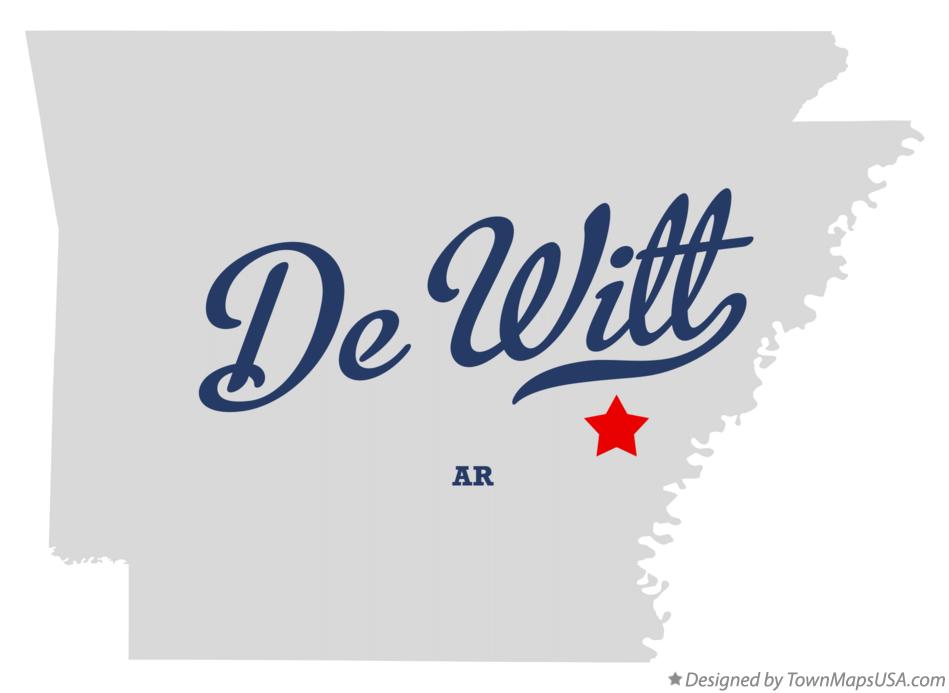 Map of De Witt Arkansas AR