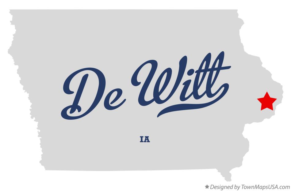 Map of De Witt Iowa IA