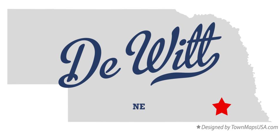 Map of De Witt Nebraska NE