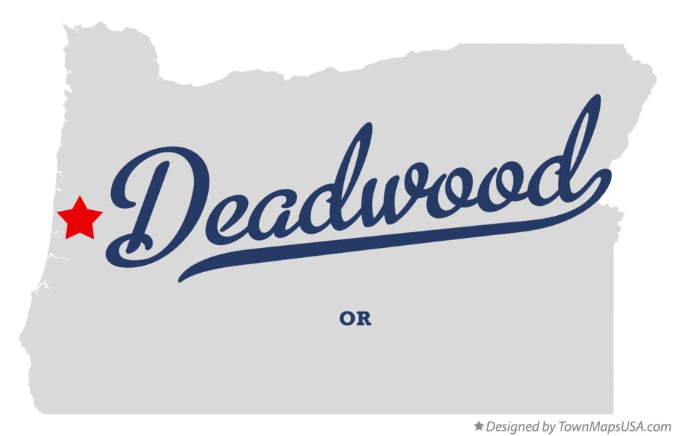 Map of Deadwood Oregon OR