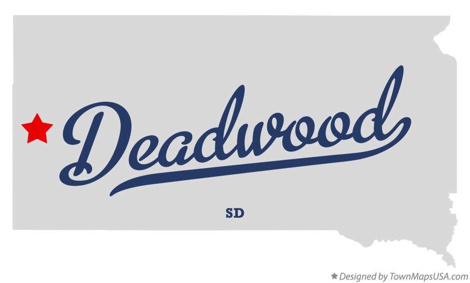 Map of Deadwood South Dakota SD