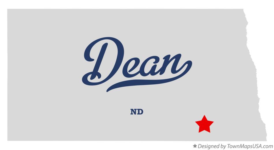 Map of Dean North Dakota ND
