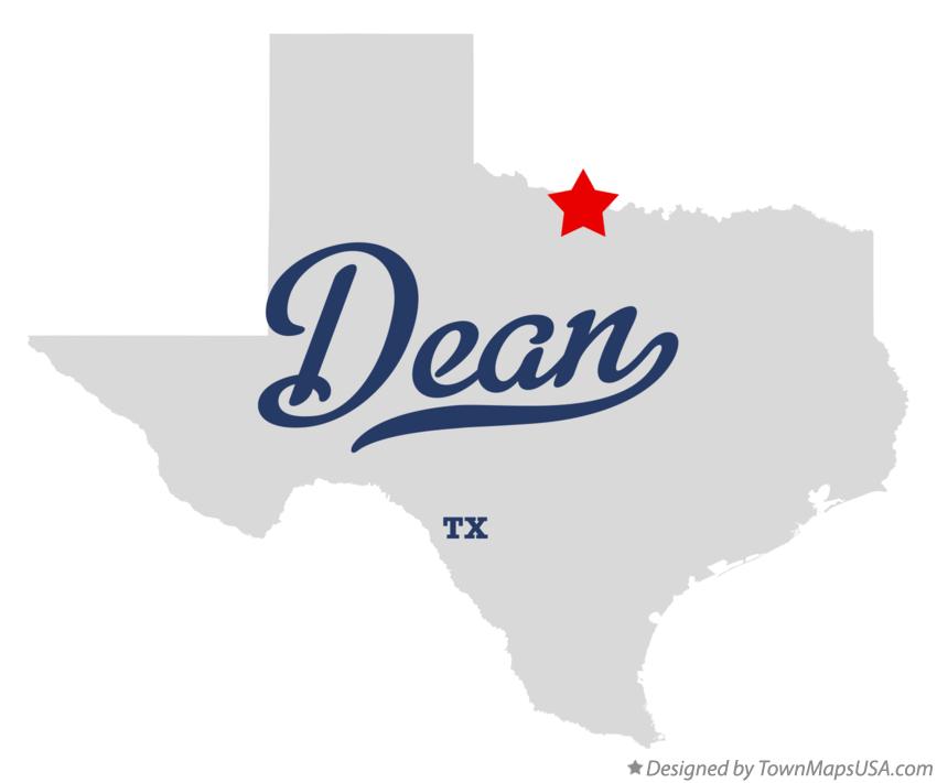 Map of Dean Texas TX