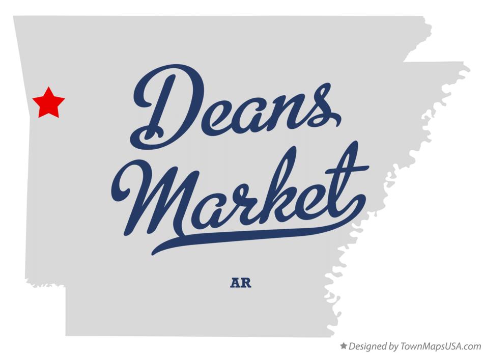 Map of Deans Market Arkansas AR