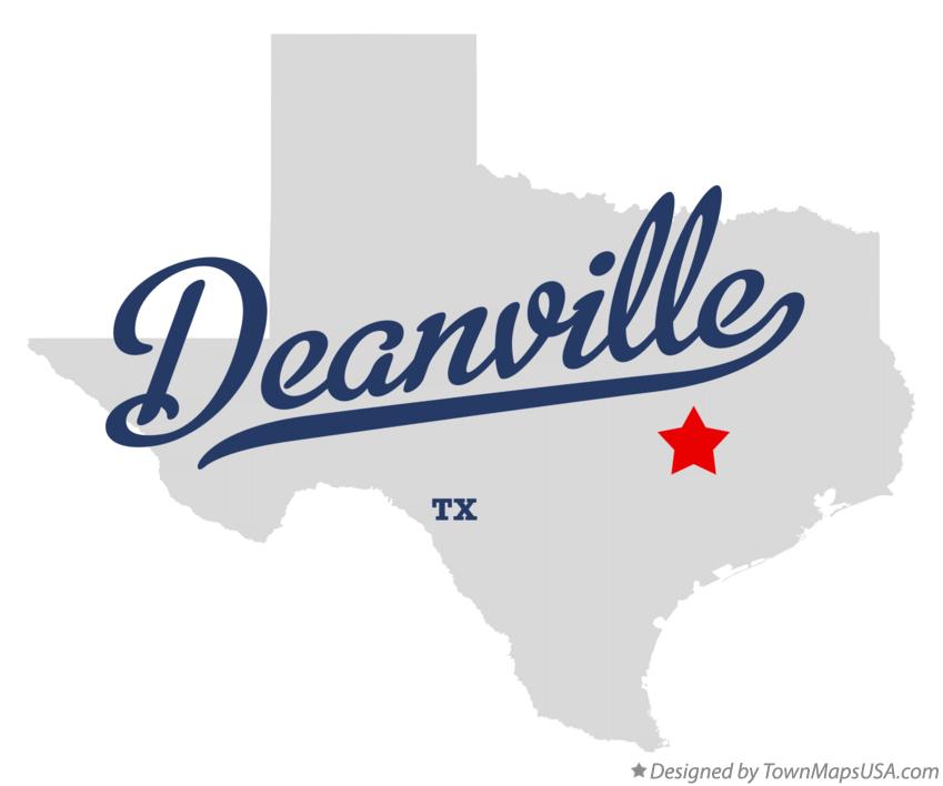 Map of Deanville Texas TX