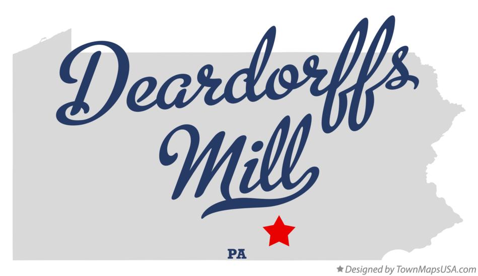 Map of Deardorffs Mill Pennsylvania PA