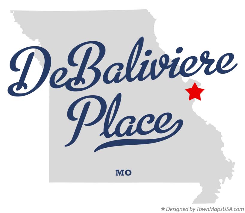 Map of DeBaliviere Place Missouri MO