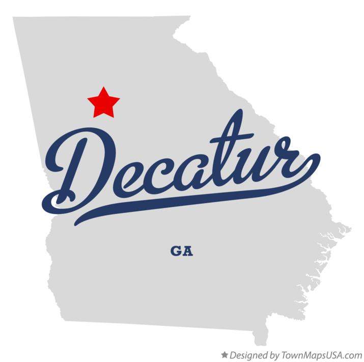 Decatur Georgia Map Art Collectibles Prints Trustalchemy