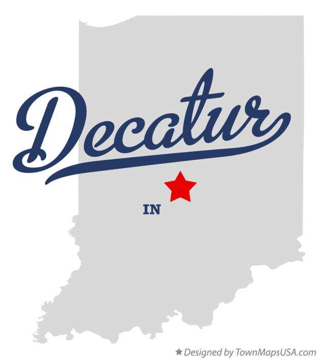 Map of Decatur Indiana IN