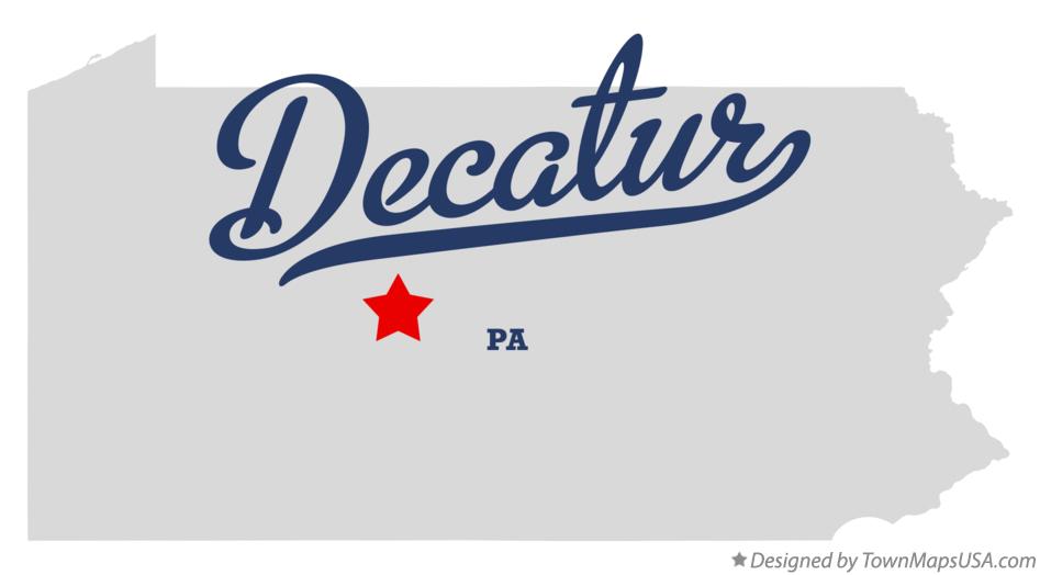 Map of Decatur Pennsylvania PA