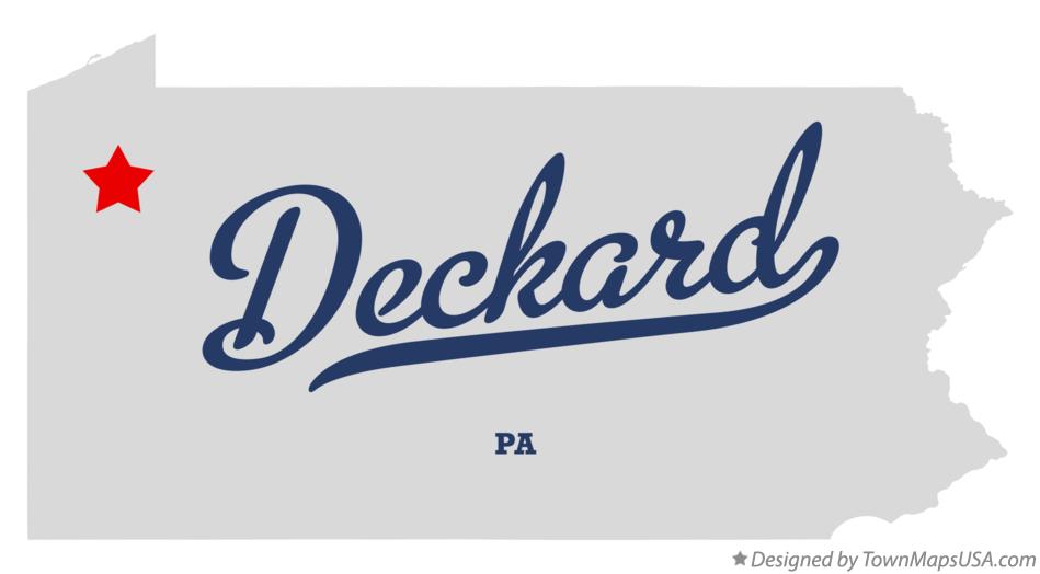 Map of Deckard Pennsylvania PA