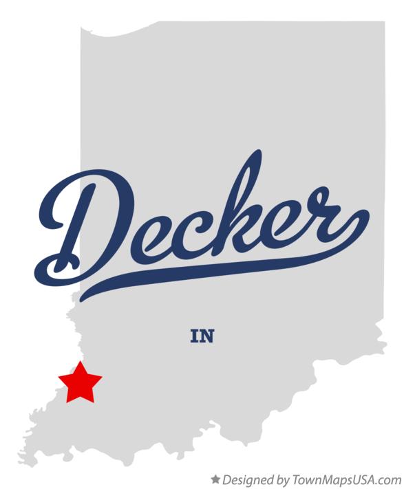 Map of Decker Indiana IN