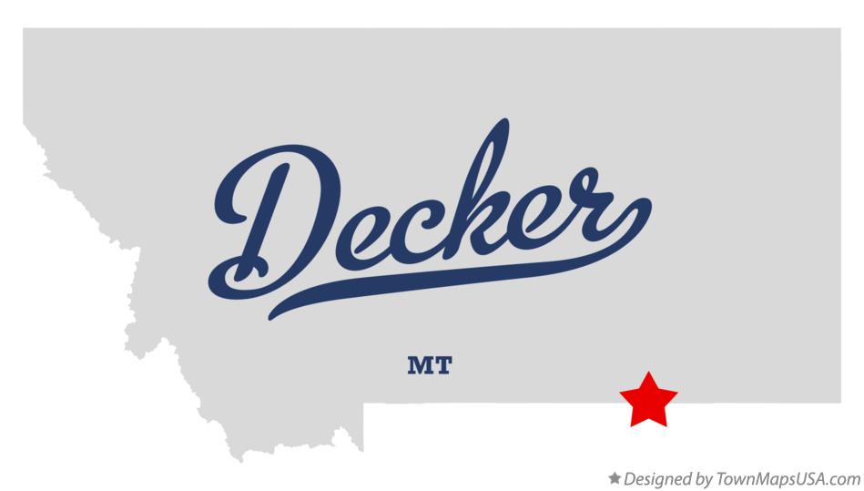 Map of Decker Montana MT