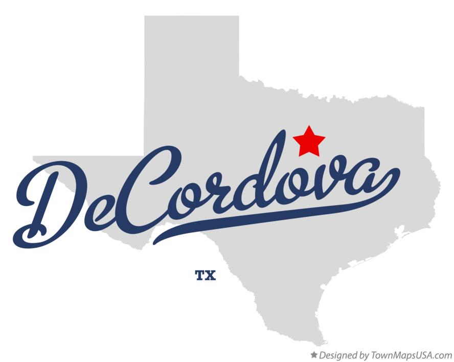 Map of DeCordova Texas TX