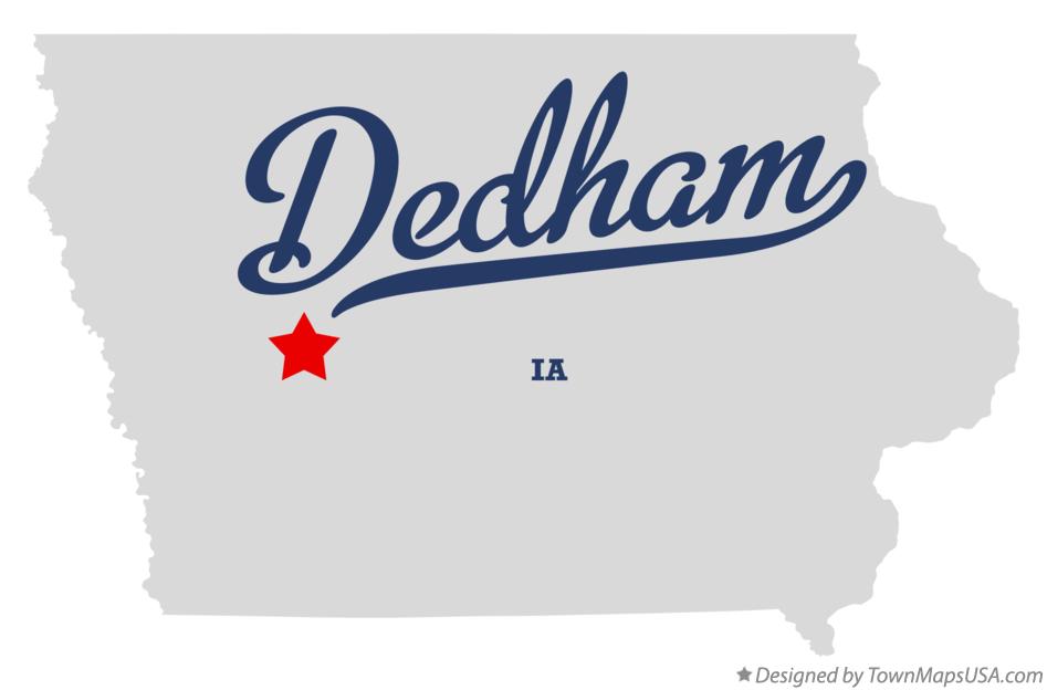 Map of Dedham Iowa IA