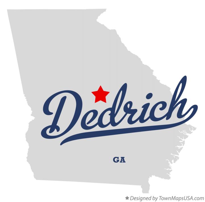 Map of Dedrich Georgia GA
