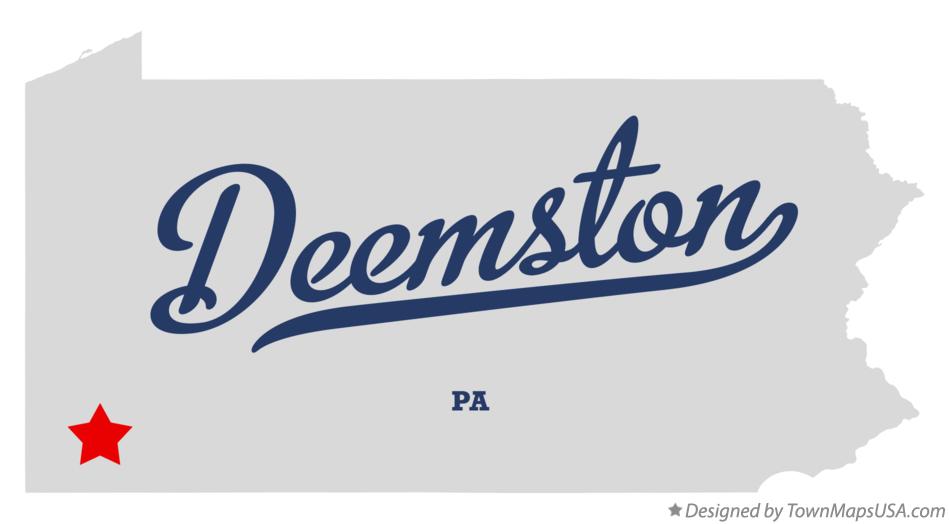 Map of Deemston Pennsylvania PA