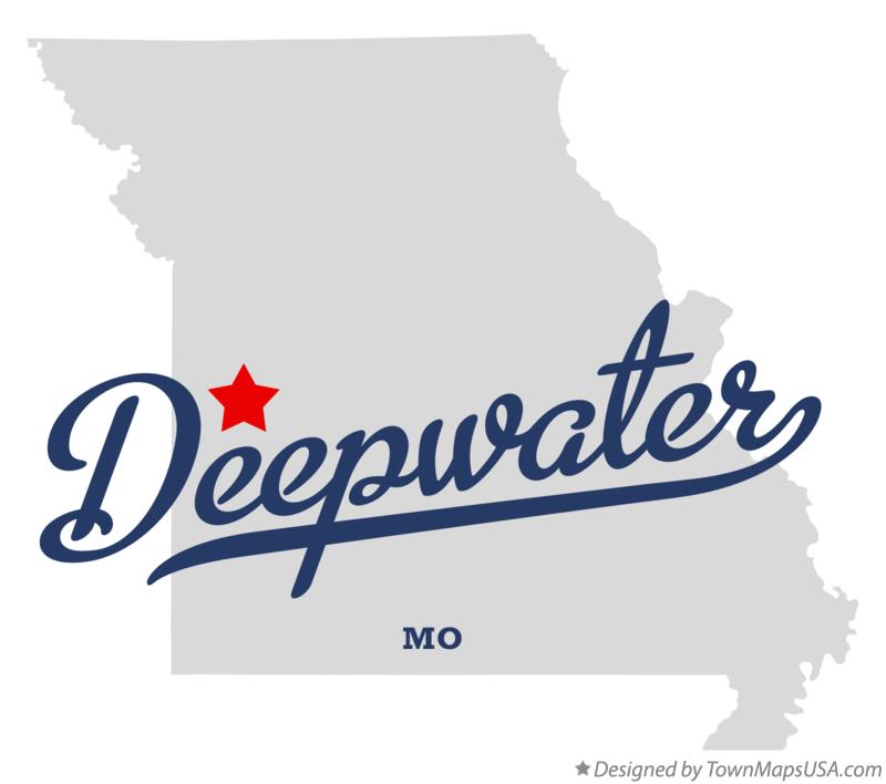 Map of Deepwater Missouri MO
